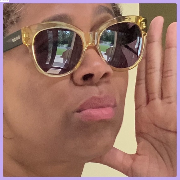 JUST CAVALLI SHINY YELLOW & SMOKE OVAL SUNGLASSES - Picture 3 of 12